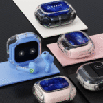 Air Max Auriculares Inalámbricos Bluetooth de con Pantalla LCD, Reducción Inteligente de Ruido, Modelos Transparente