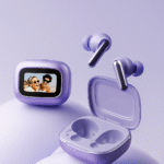 Auriculares Inalámbricos Bluetooth 5,4 con Cancelación de Ruido ANC, ENC y Pantalla Inteligente V13 Touch para LIVE BEAM3