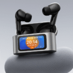 Auricular Bluetooth K3 con pantalla a color inteligente, multilfunción táctil, 6 micrófonos, doble fuente de alimentación y reducción de ruido