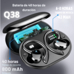 Auriculares inalámbricos Q38 con Bluetooth, Nuevos Auriculares con Gancho para la Oreja, de Alta Calidad, para Deportes y Running