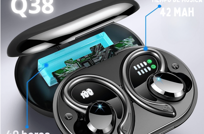 Auriculares inalámbricos Q38 con Bluetooth, Nuevos Auriculares con Gancho para la Oreja, de Alta Calidad, para Deportes y Running