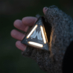 Luz triangular para acampada al aire libre, Luz de advertencia multifunción, Luz de tienda colgante mini, Luz triangular colgante