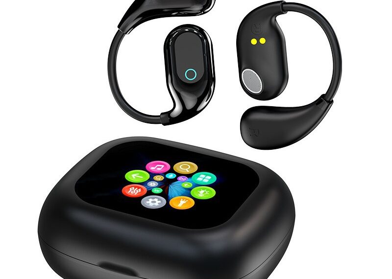 Auriculares inalámbricos Bluetooth MG7 con pantalla táctil a todo color, estilo gancho para la oreja OWS, no intraauriculares