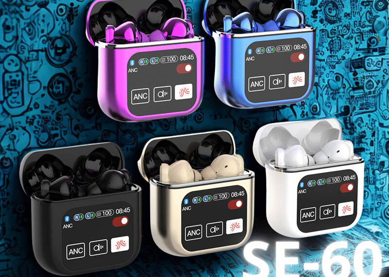 Auriculares inalámbricos Bluetooth SE60 Dual Ear con potentes graves, reducción de ruido in ear y modo de espera ampliado